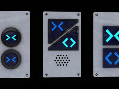 Door Buttons Free Free low-poly 3D model