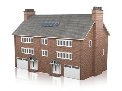 British House Design 09 Low-poly 3D model