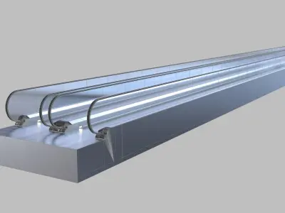 Horizontal Autowalk LMSRP-1400 Lowpoly Low-poly 3D model