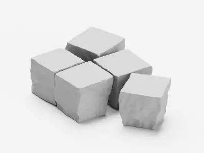 Pavestone Cobblestone High Poly PBR 3D model