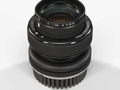 Lensbaby Composer Pro Edge 80 Optic lens Low-poly 3D model