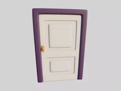 Cartoon Door 6b 3D model