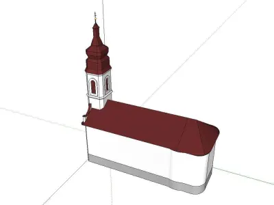 Architecture-Religion-God-Culture-Temple-0140 church with ste... 3D model