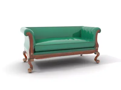 Elegant Emerald Sofa model pack Low-poly 3D model purchase