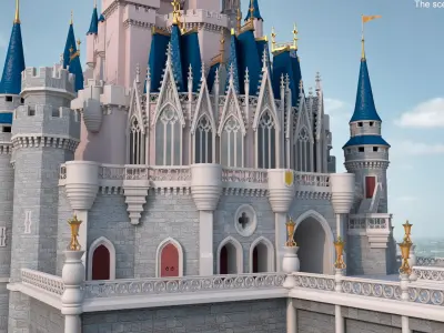  Floating Fantasy Disneyland Cinderella Castle 