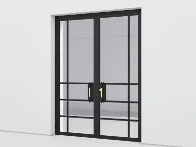 Aluminium door 220 3D model