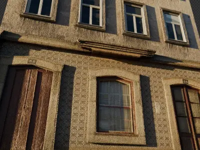 Old building house Low-poly 3D model