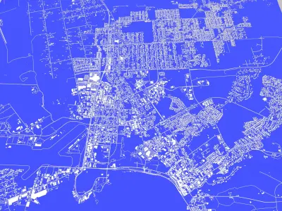 Cityscape Hilo Hawaii 3D model