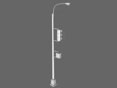 Traffic Light Lamp 3D model