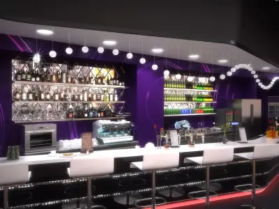 Bar  lounge 3Dmodel 3D model