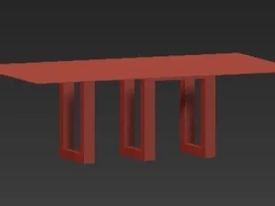 Serpent dining table with legs 3D model
