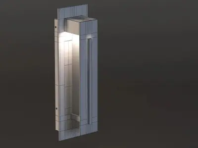 River Path Led Outdoor Wall Light Bkt 3D model