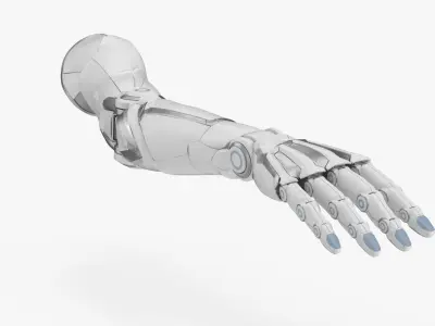 Cyborg female arm 3D model