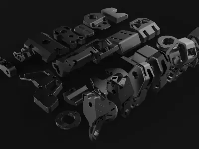 robotic part and legs Gform 3D model