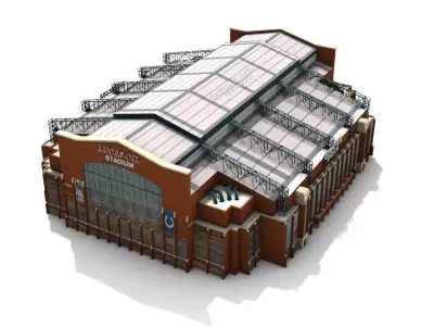 Lucas Oil Stadium Exterior Low-poly 3D model