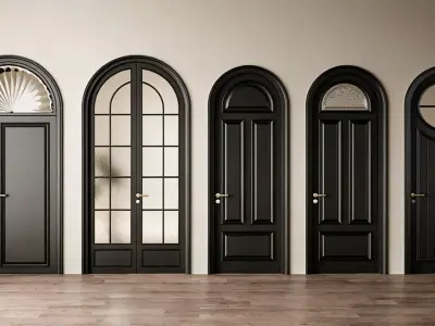 Vintage wooden door 3D model