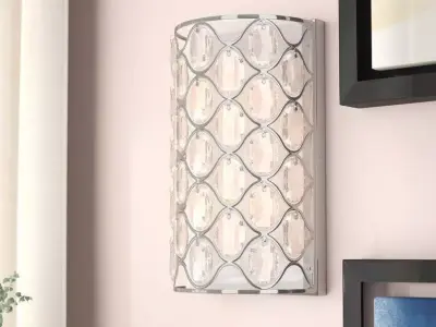 Neeson Light Polished Chrome Flush Mounted Sconce 3D model