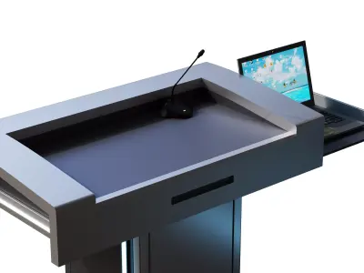 Modern Digital Lectern Podium Collection 3D model
