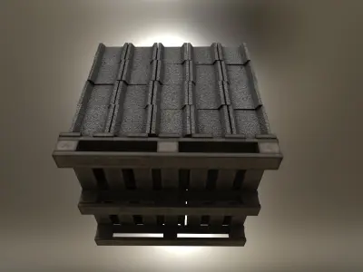 Block concrete Low-poly 3D model