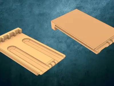 Miele fridge door handle opener plate 3D print model