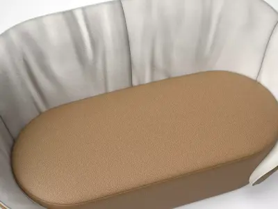 Sofa- Tonin Casa MAMA Suede sofa Low-poly 3D model