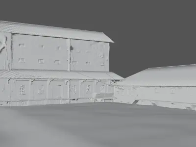 Factory Backyard - BLENDER scene 3D model