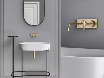 Washbasins Furniture 3d model Low-poly 3D model