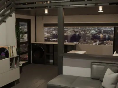 Modern Loft Apartment 3D model