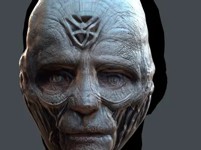 Gas mask printable helmet scifi character game space Low-poly  3D model