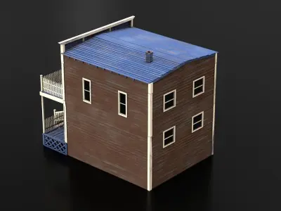 West Wild Home 17 Low-poly 3D model