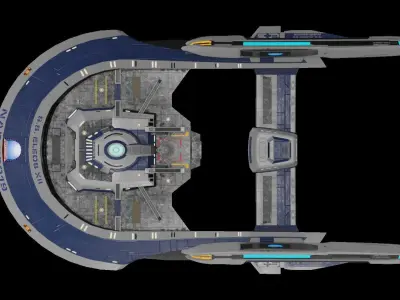 Star Trek SS Eleos XII Starship Low-poly 3D model