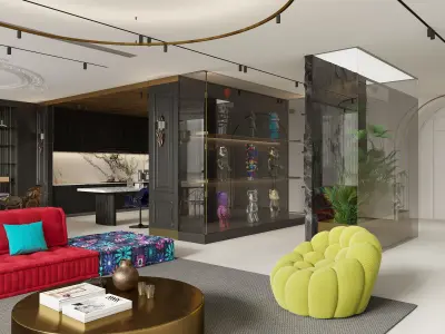    villa interior scenes 3D model order