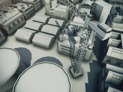 Industrial structures 3D model