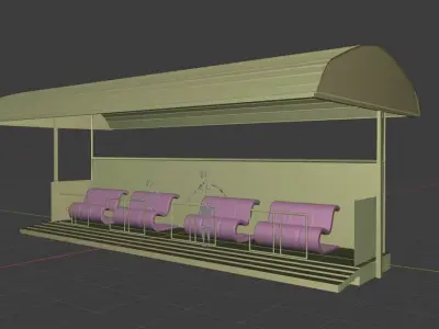 Bus-stop one Free 3D model