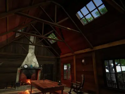 Hunters Hut Low-poly 3D model