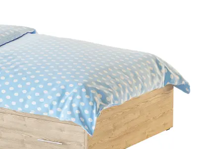 Bed with drawers SVK Camellia 3D model