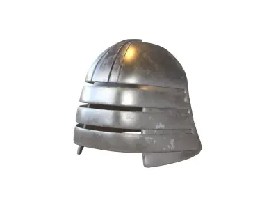 War Helmet V2 002 Low-poly 3D model