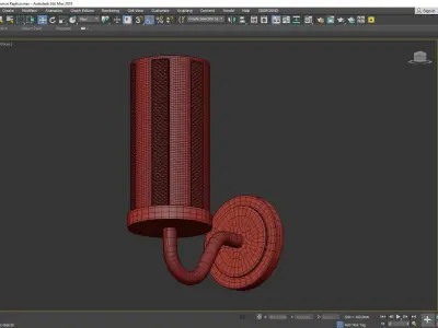 Vienna Sconce Low-poly 3D model