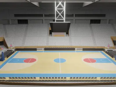 Pavello Municipal Girona-Fontajau Spain 3D model