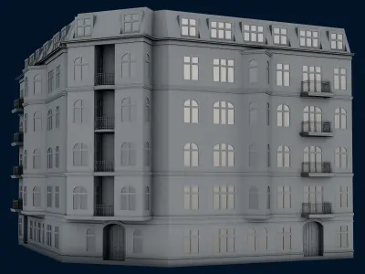 10 Building Basemesh Low-poly 3D model