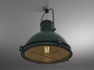 Ceiling Lamp Low-poly 3D model 6