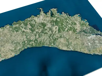 Minorca island 3d model terrain 3D model