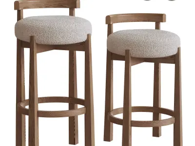 MIREN bar stools by Noho Home in two sizes 3D model