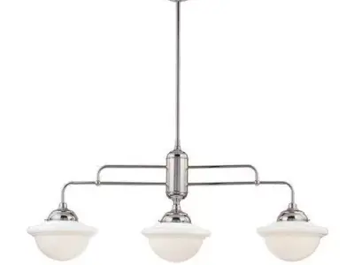 Chrome Bruges Light Kitchen Island Schoolhouse Pendant 3D model