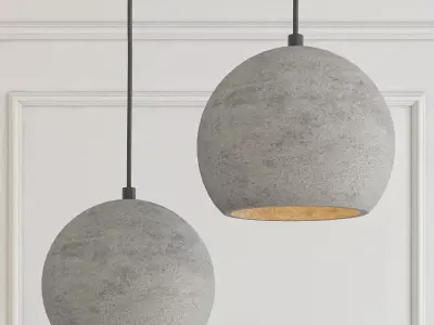 Suspended lamp nordic sphere 3D model