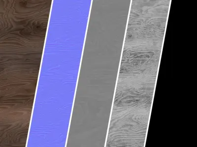 Parquet Materials 33- Wooden Panel - Sbsar PBR 4k Texture