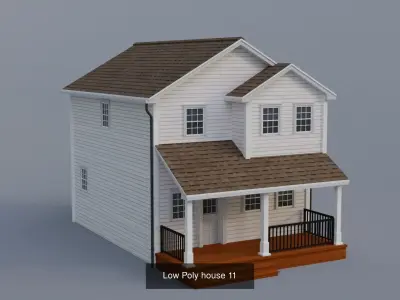 Low Poly House Collection 2 3D Model Pack