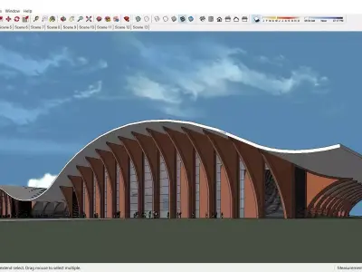 Sketchup Cultral Center 145 3D model