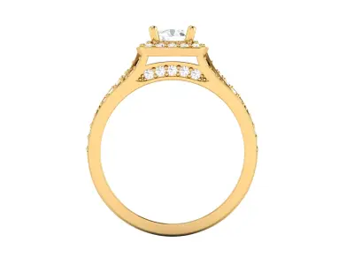 Timeless Garnet Stone Engagement Ring for Women 3D print model