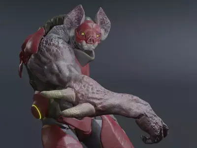 Bat Boy Low-poly 3D model